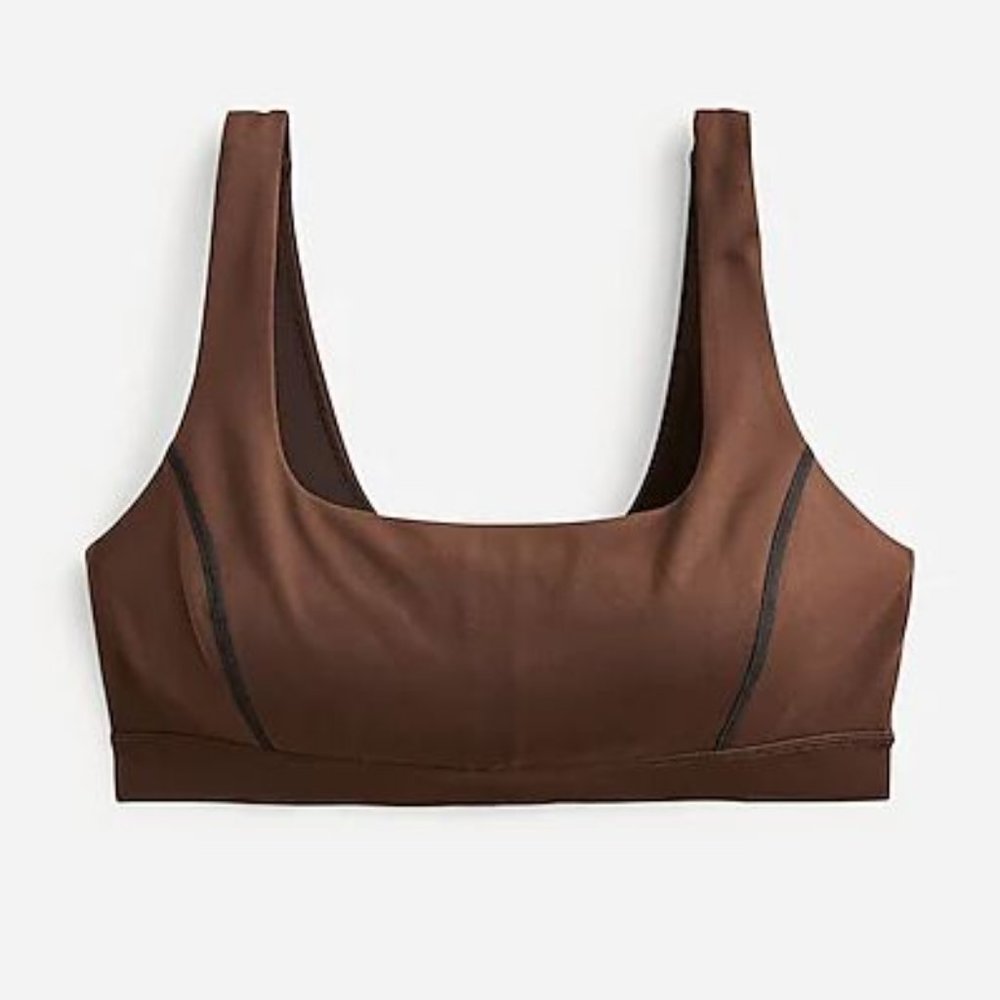 J. Crew CloudStretch scoopneck sports bra 2X